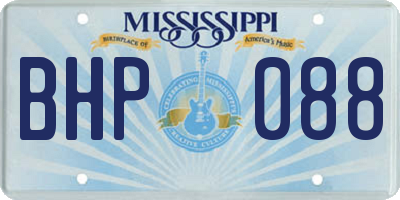 MS license plate BHP088