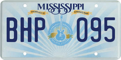 MS license plate BHP095