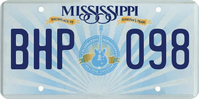 MS license plate BHP098