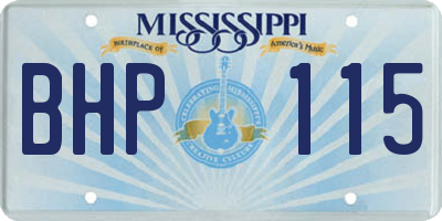 MS license plate BHP115