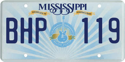 MS license plate BHP119