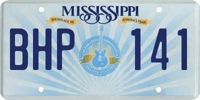 MS license plate BHP141