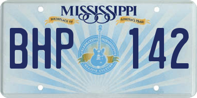 MS license plate BHP142