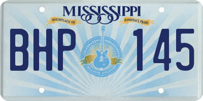 MS license plate BHP145