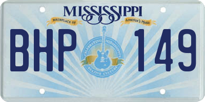 MS license plate BHP149