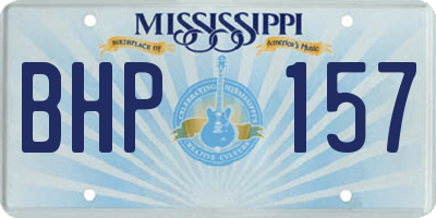 MS license plate BHP157