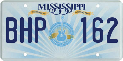 MS license plate BHP162