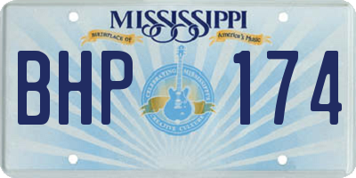 MS license plate BHP174