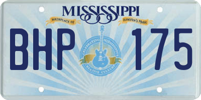 MS license plate BHP175