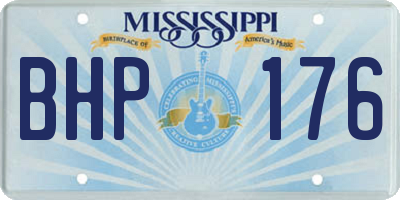 MS license plate BHP176