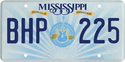 MS license plate BHP225