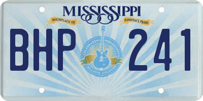 MS license plate BHP241