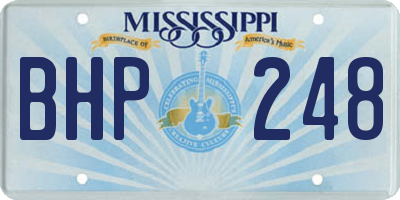 MS license plate BHP248
