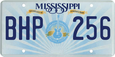 MS license plate BHP256