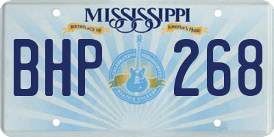 MS license plate BHP268