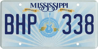MS license plate BHP338