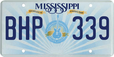 MS license plate BHP339