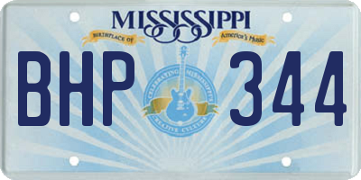 MS license plate BHP344