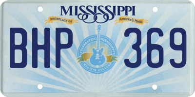 MS license plate BHP369