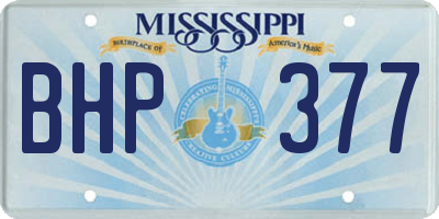 MS license plate BHP377