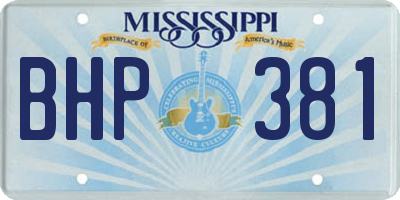 MS license plate BHP381