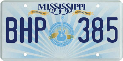 MS license plate BHP385