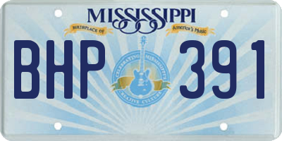MS license plate BHP391