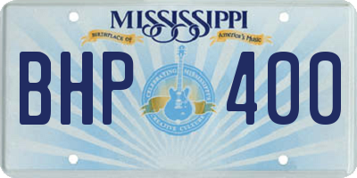 MS license plate BHP400