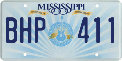 MS license plate BHP411