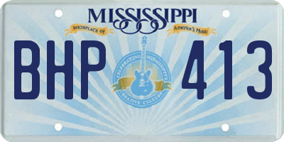 MS license plate BHP413