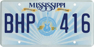 MS license plate BHP416