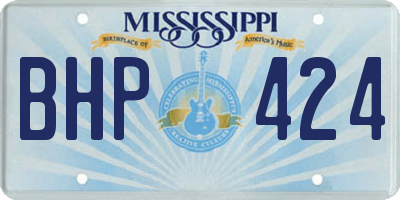MS license plate BHP424