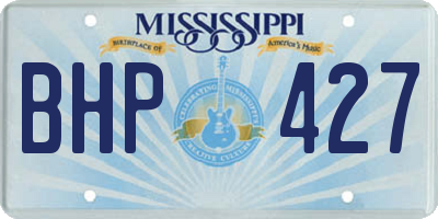 MS license plate BHP427