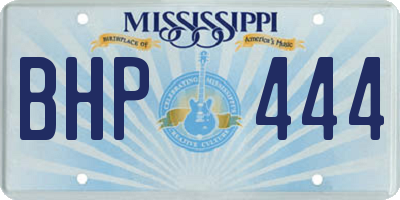 MS license plate BHP444