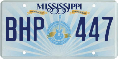 MS license plate BHP447