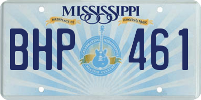 MS license plate BHP461