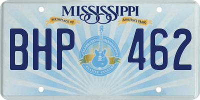 MS license plate BHP462
