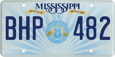 MS license plate BHP482