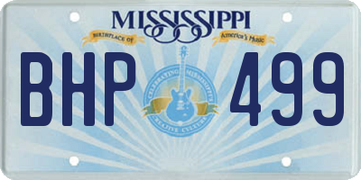 MS license plate BHP499