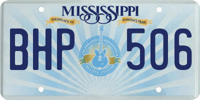 MS license plate BHP506