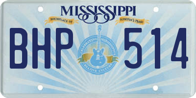 MS license plate BHP514