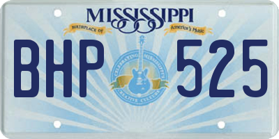 MS license plate BHP525