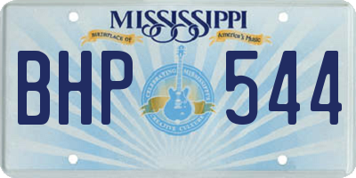 MS license plate BHP544