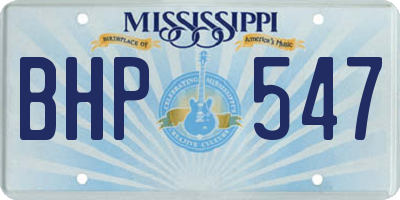 MS license plate BHP547