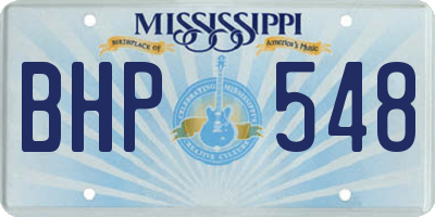MS license plate BHP548