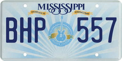 MS license plate BHP557