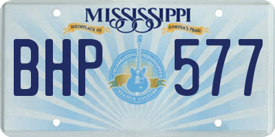 MS license plate BHP577