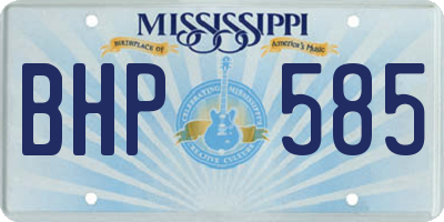 MS license plate BHP585