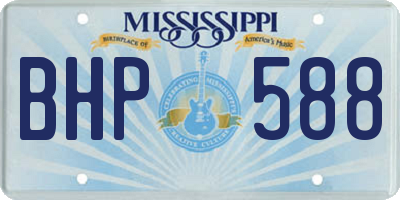 MS license plate BHP588