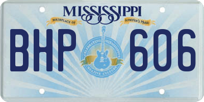 MS license plate BHP606